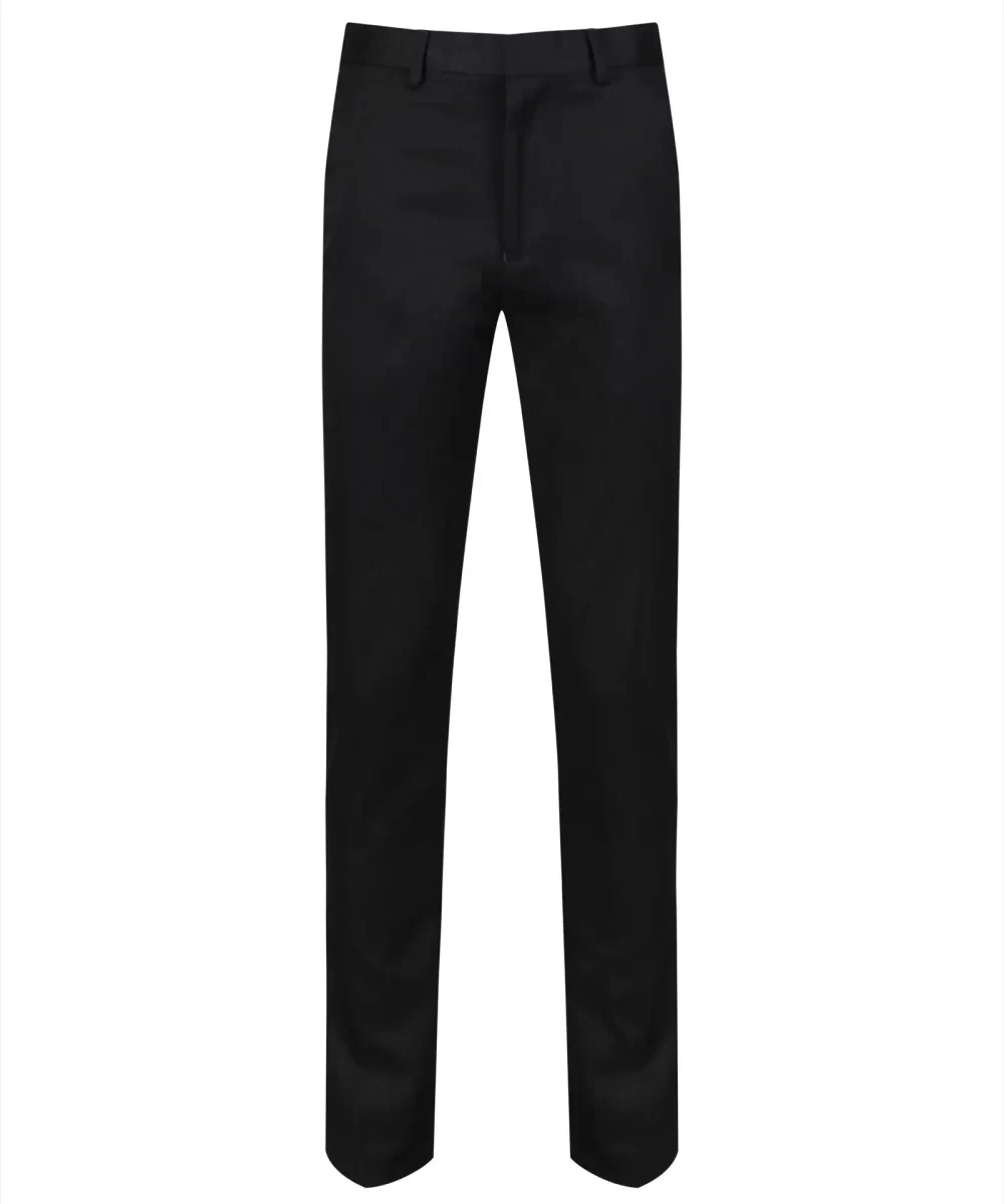Front Senior Slim Fit Soft Handle Trousers Charcoal