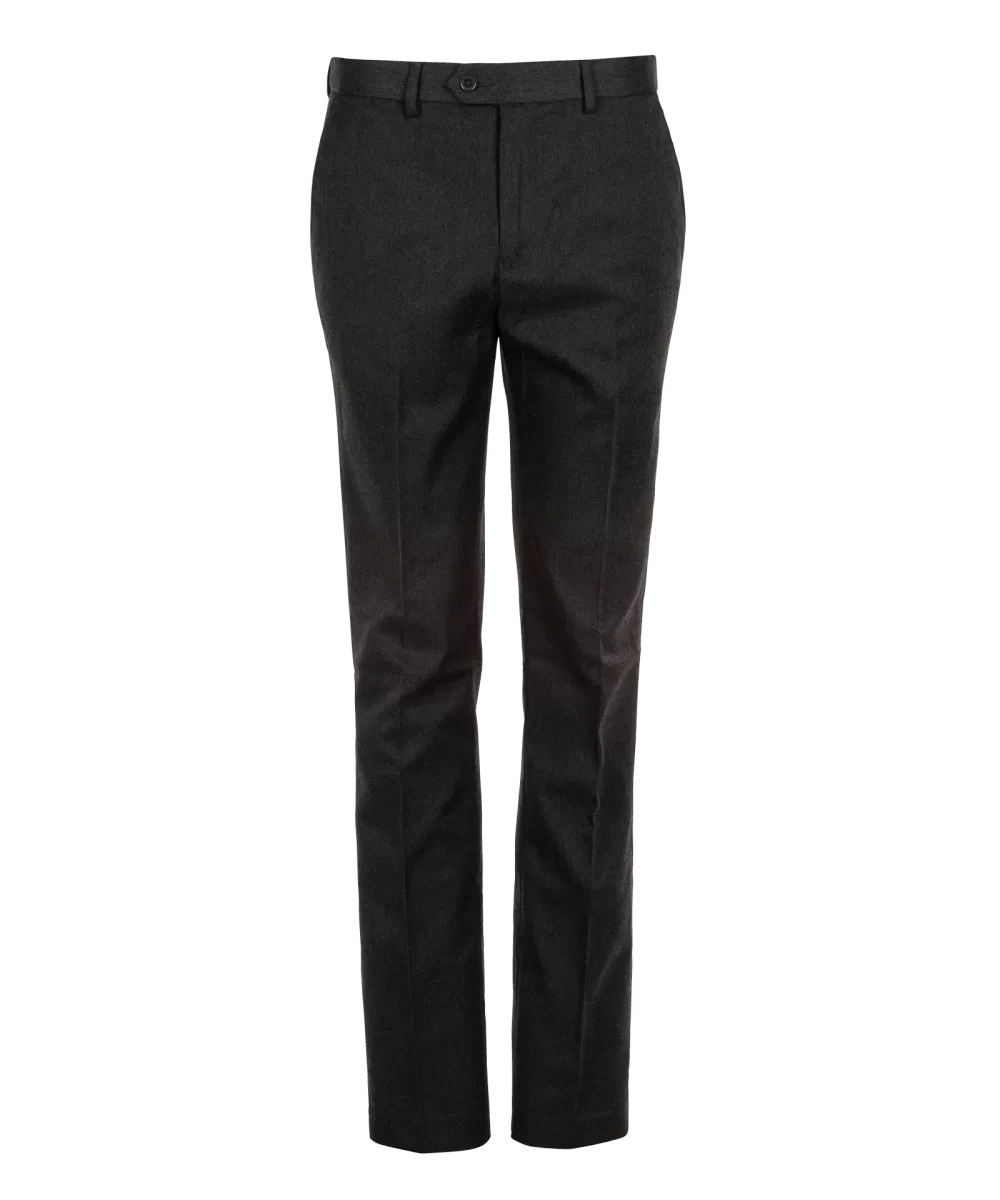 Front Senior Slim Fit Trousers Charcoal