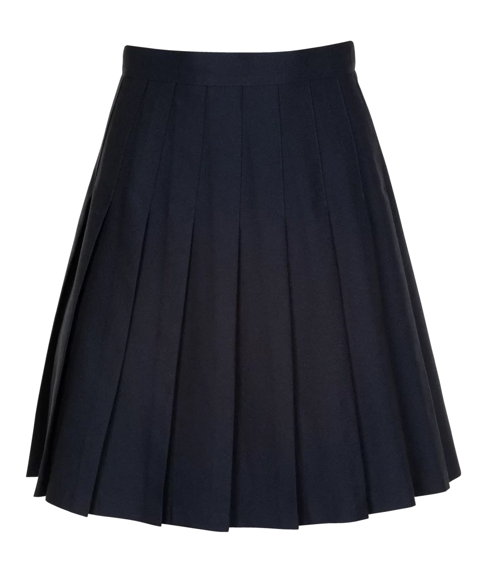 Front Senior Stitch Down Pleat Skirt New Navy