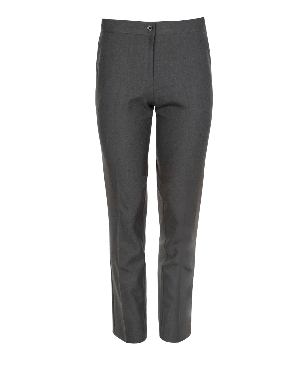 Front Female Slim Fit Trousers Slate Grey