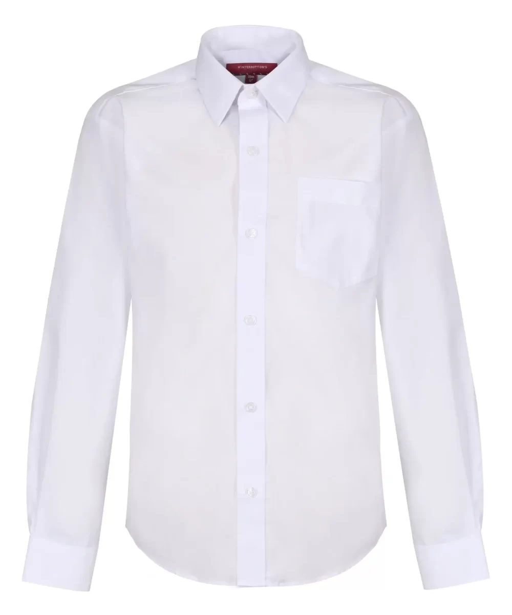 Front Regular Fit Long Sleeve Shirt White
