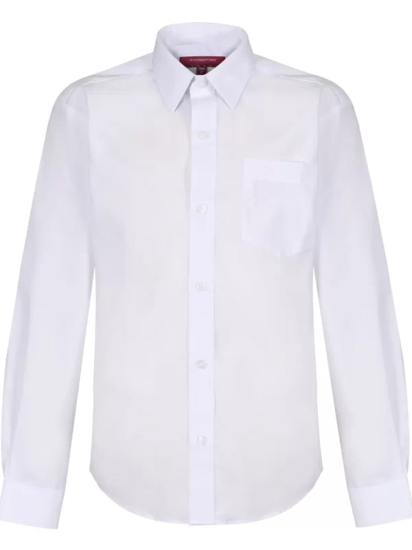 Front Regular Fit Long Sleeve Shirt White