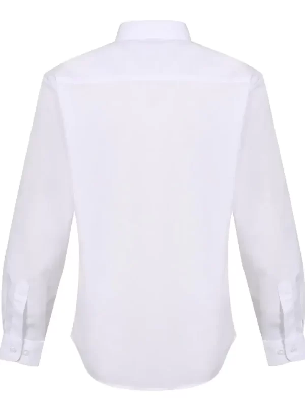 Rear Regular Fit Long Sleeve Shirt White