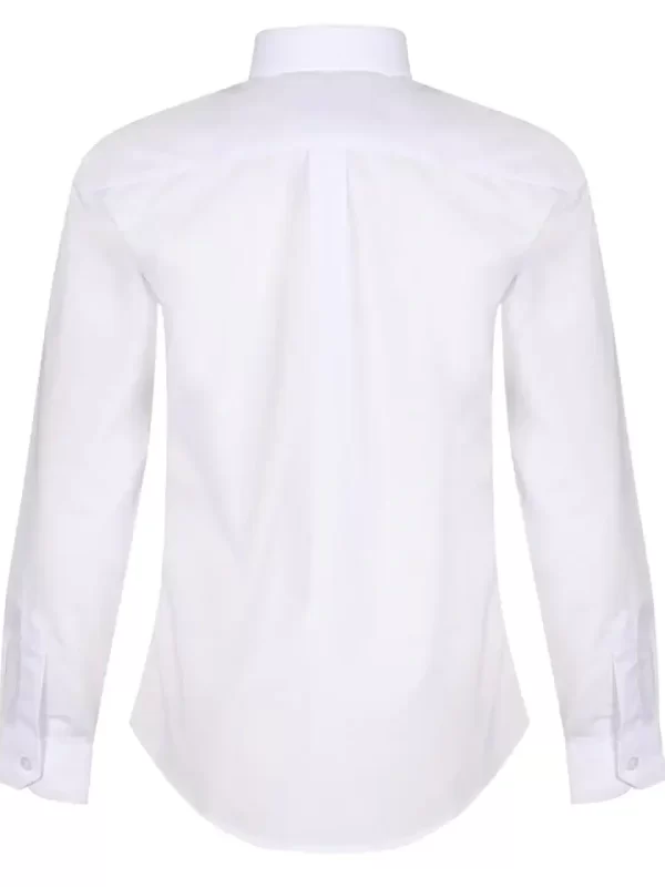 Rear Slim Fit Long Sleeve Shirt White