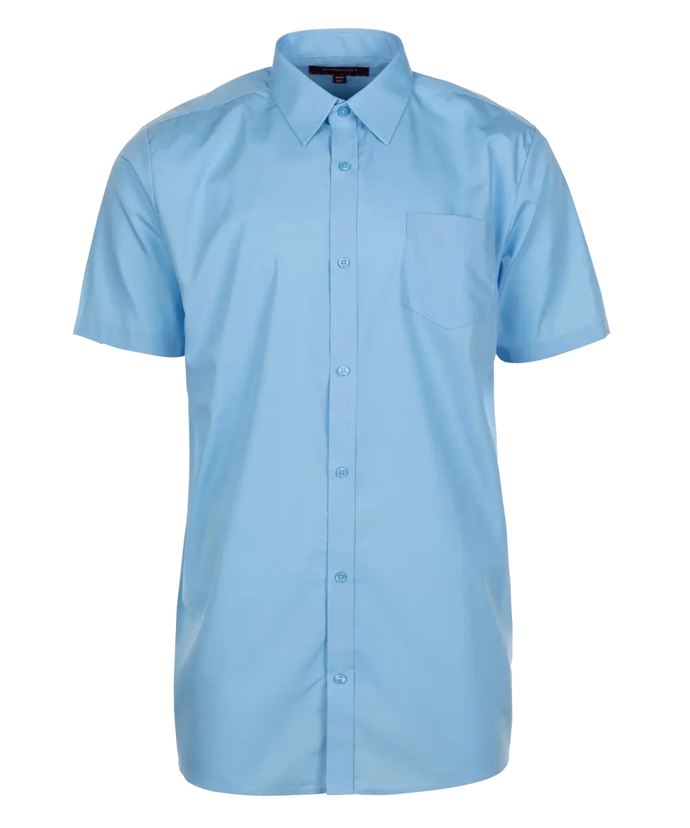 Front Regular Fit Short Sleeve Shirt Blue