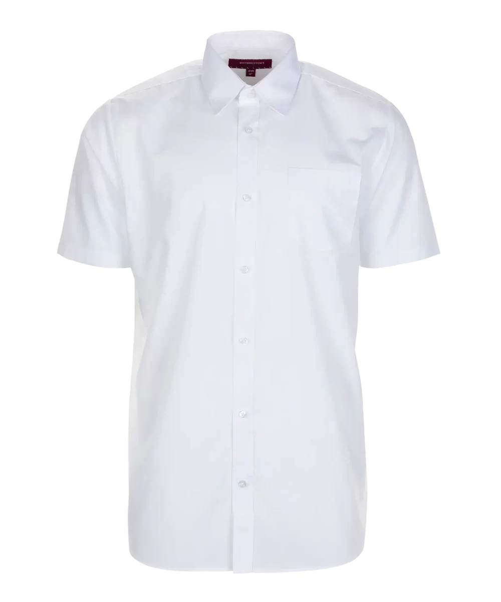 Front Regular Fit Short Sleeve Shirt White