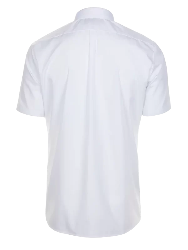 Rear Slim Fit Short Sleeve Shirt White