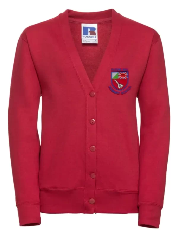 Filton Hill Primary School Red Embroidered Cardigan