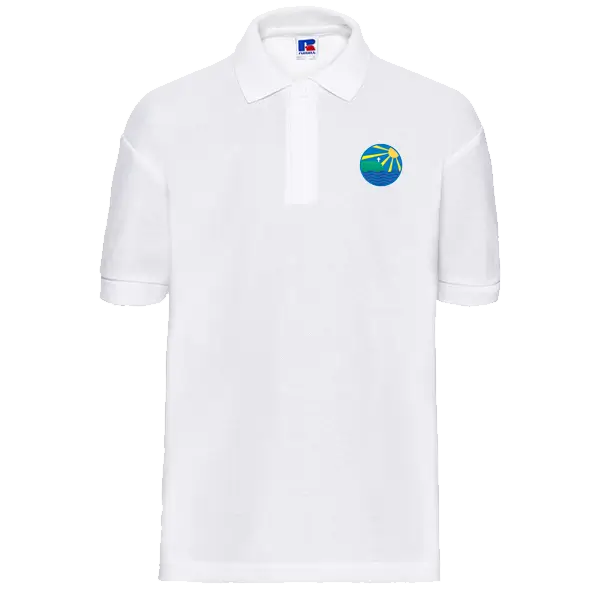 Gorran Primary School White Embroidered Polo Shirt