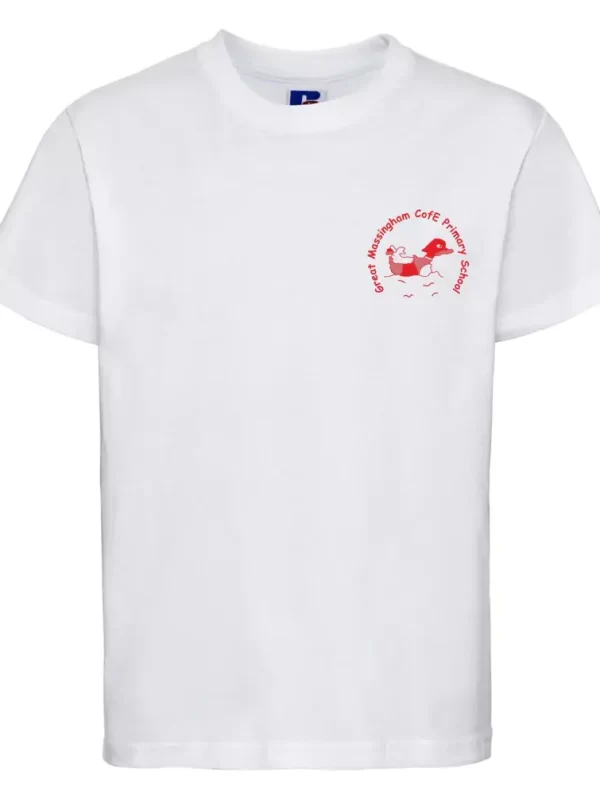 Great Massingham C of E Primary School White Embroidered T-Shirt