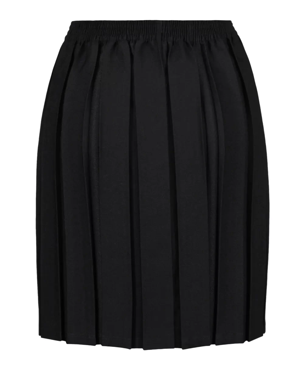 Front Children's Box Pleat Skirt Black