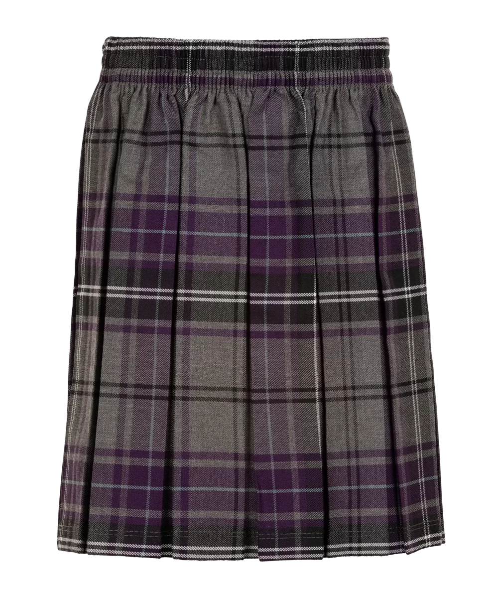 Front Children's Tartan Skirt Grey Tartan