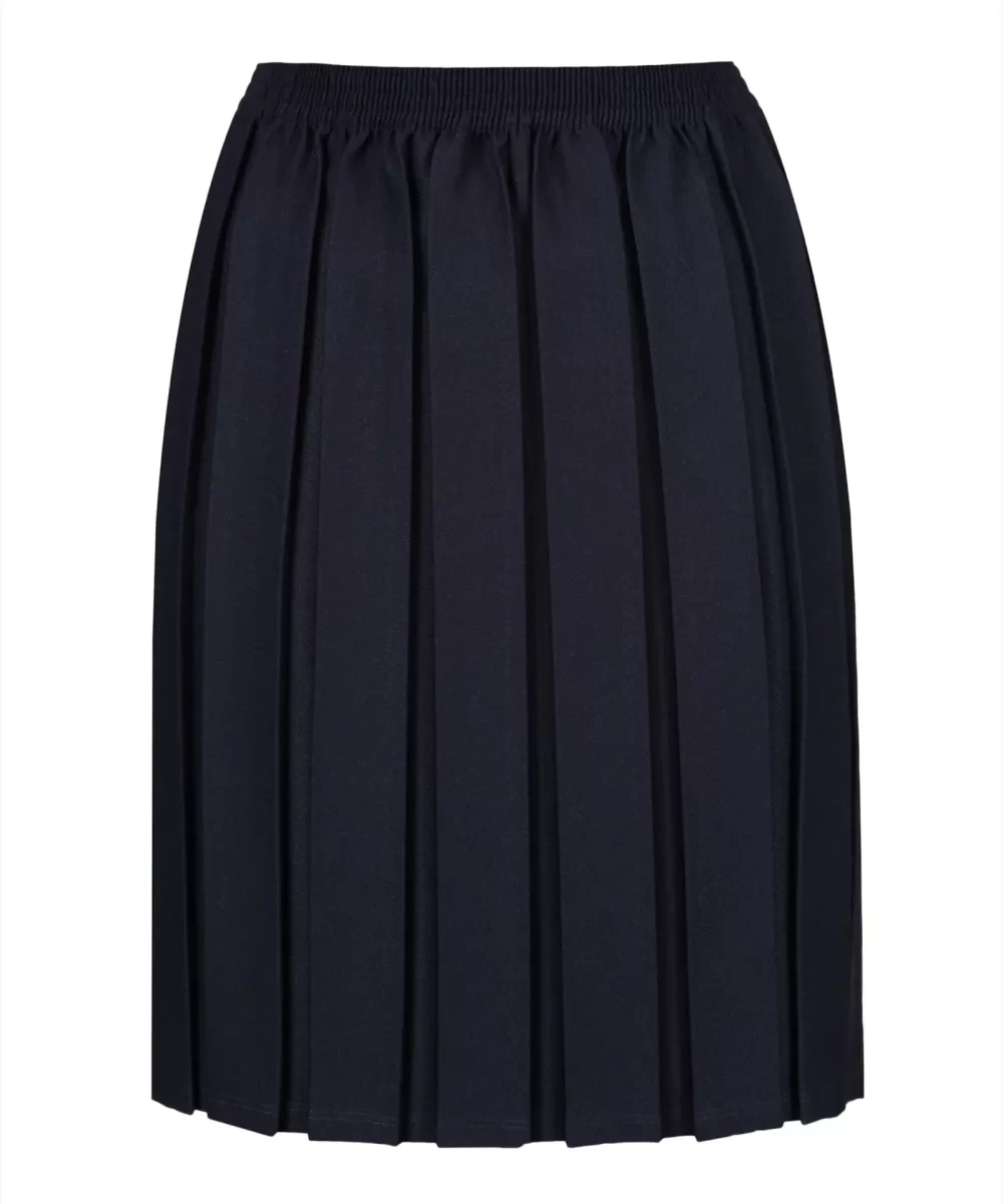 Front Children's Box Pleat Skirt Navy