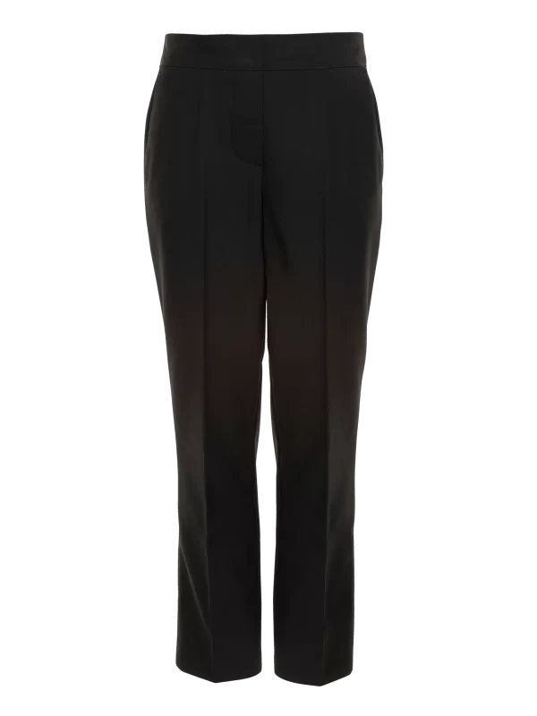 Front Female Slim Fit Trousers Black
