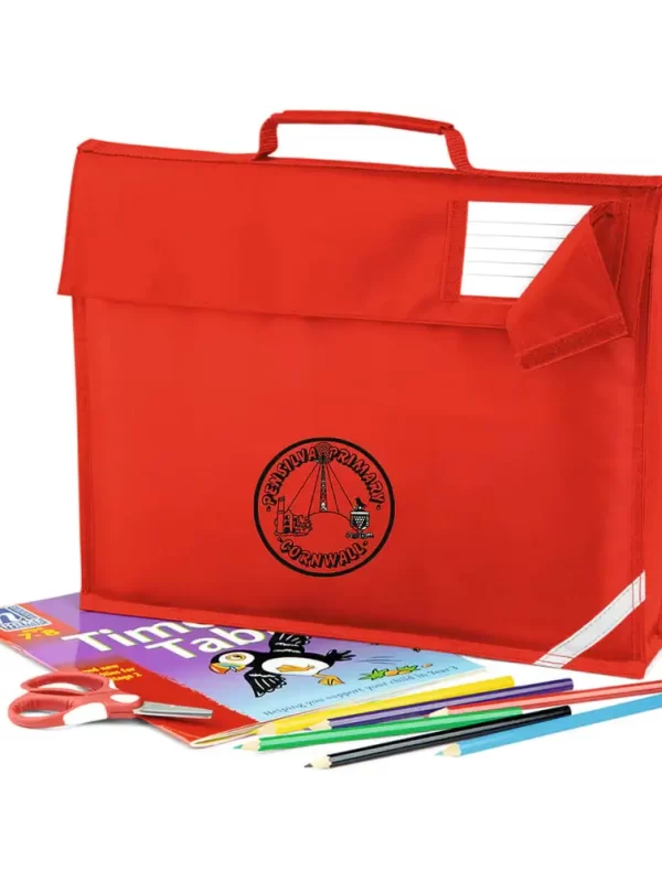 Pensilva Primary School Red Embroidered Book Bag