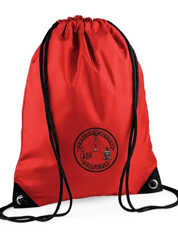 Pensilva Primary School Red Plain Gym Bag