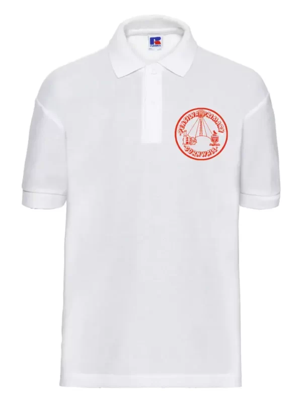 Pensilva Primary School White Embroidered Polo Shirt