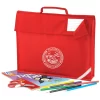 Polperro Primary Academy Red Embroidered Book Bag