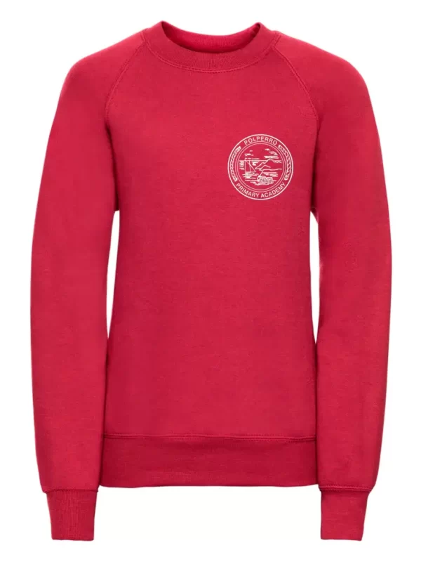 Polperro Primary Academy Red Embroidered Sweatshirt