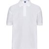 Polperro White Plain Polo Shirt