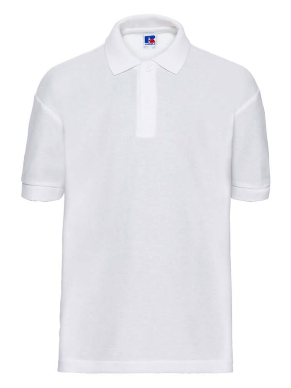 Polperro White Plain Polo Shirt