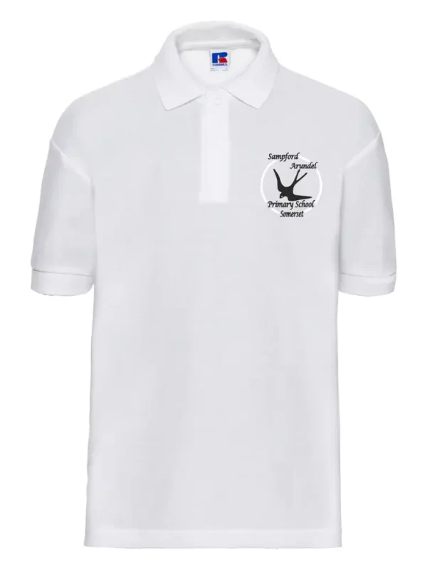 Sampford Arundel White Embroidered Polo Shirt