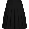 Front Senior Stitch Down Pleat Skirt Black