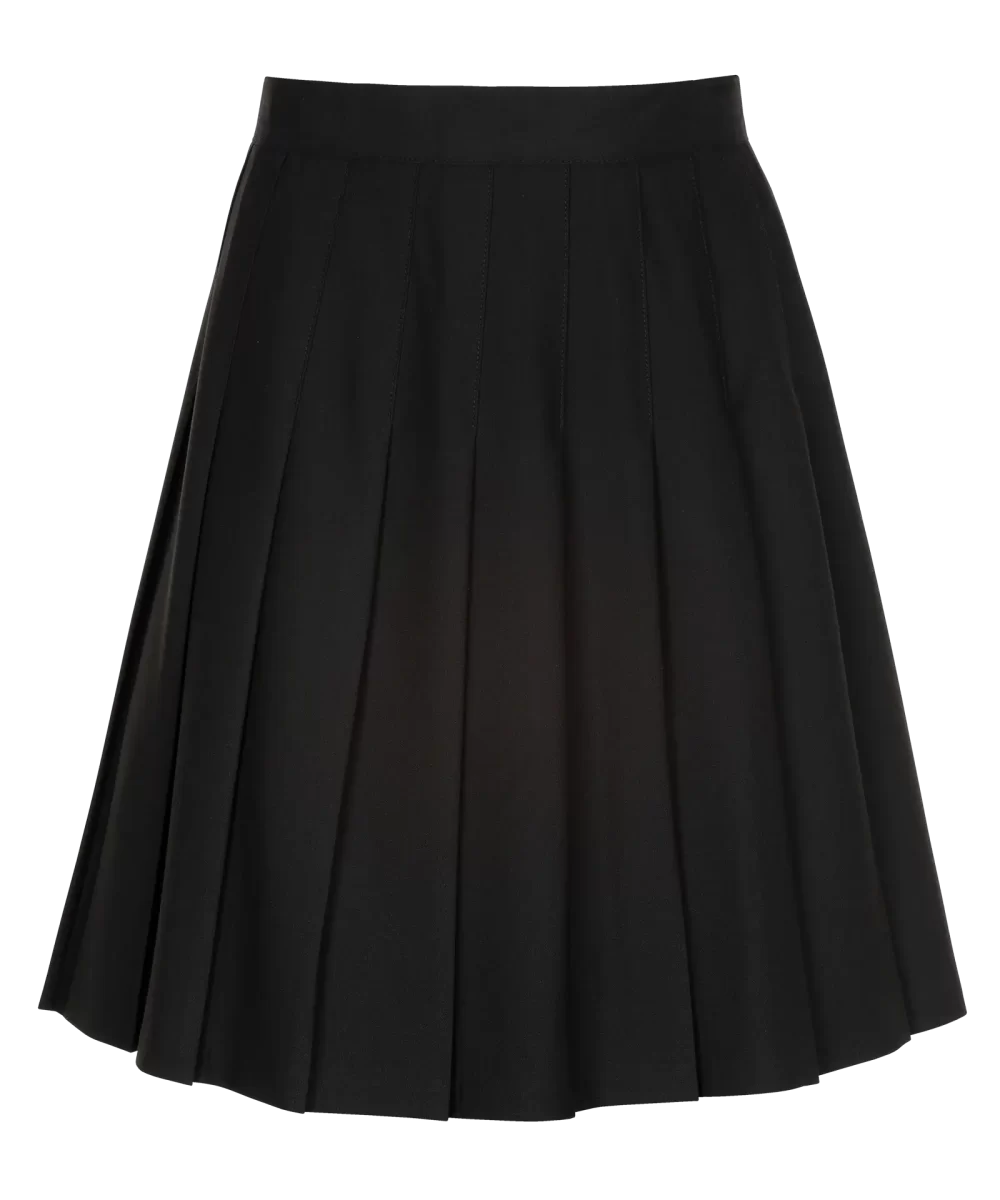 Front Senior Pleat Skirt Soft Handle Black