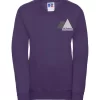St Dennis Primary Academy Purple Embroidered V Neck Sweatshirt