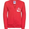 St Mabyn Primary Red Embroidered Cardigan