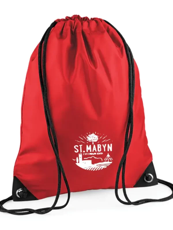 St Mabyn Primary Red Printed Gym Bag