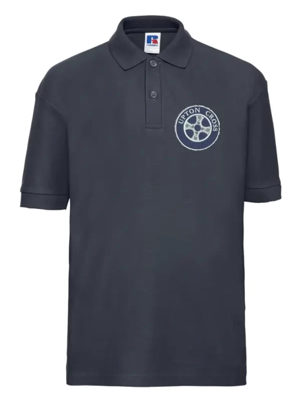 Upton Cross School Navy Embroidered Polo Shirt