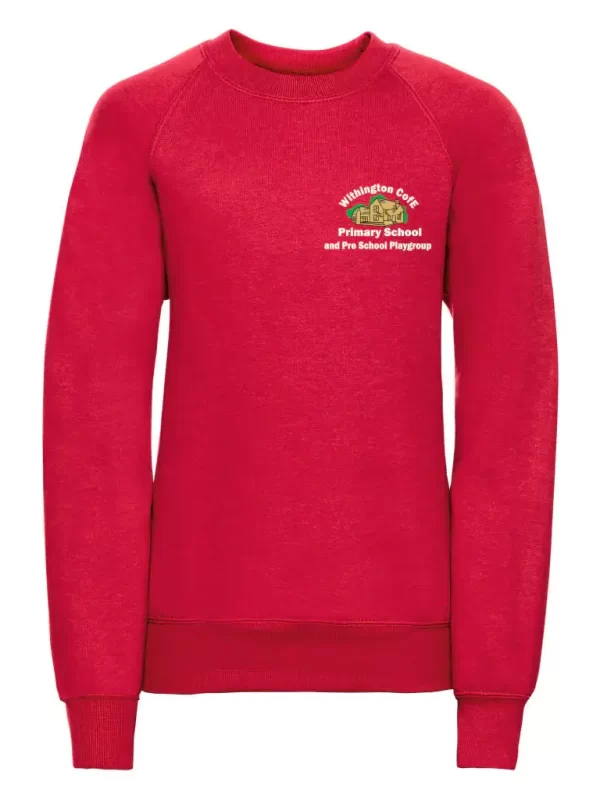 Withington C of E Primary School and Pre School Play Group Red Embroidered Sweatshirt
