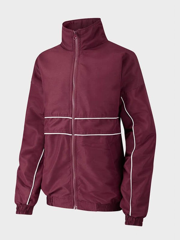 Maroon/White Tracksuit Tops