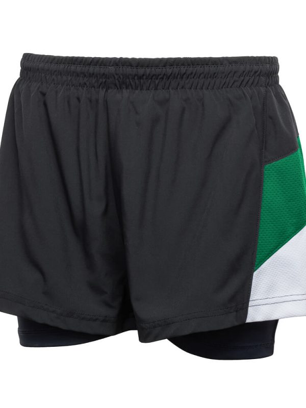 Black/Emerald/White Shorts