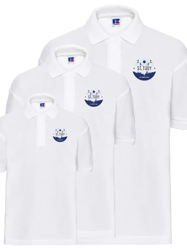 St Tudy Primary School White Polo Shirt Pack of 3