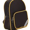 Black/Gold Infant Backpack - Contrast Trim