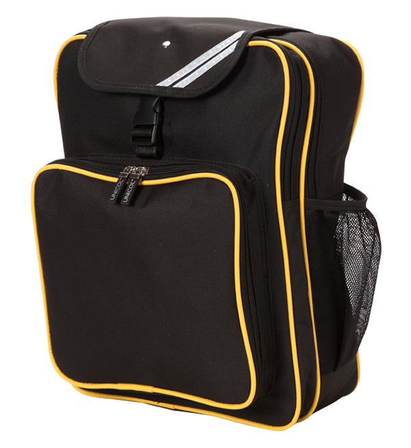 Black/Gold Junior Backpack - Contrast Trim